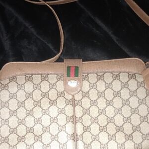 Gucci Beige and Brown Shoulder Bag